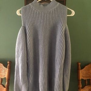 Women’s Mock Turtleneck Cold Shoulder Sweater